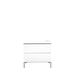 Calligaris Universal Nightstand w/ 2 Drawers & Metal Legs Glass/Metal in White | Wayfair CS609616609409409401500