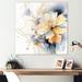 Red Barrel Studio® Yellow Blue Harmony in Chaos I - Floral Metal Wall Decor Metal in White | 36 H x 36 W x 1 D in | Wayfair
