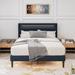 Latitude Run® Vivianne Full/Double Standard Bed Upholstered, Linen in Blue | 45.28 H x 62.99 W x 85.43 D in | Wayfair