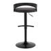 Wade Logan Gracen Swivel Adjustable Height Bar Stool Upholstered/Leather/Metal in Black | Wayfair C34C2E563C2B4738BF8647D2338CD408