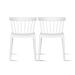 Red Barrel Studio® Lookado Stackable Modern Dining Side Chair Slate Back Low Back Seat Plastic/Resin in White | Outdoor Dining | Wayfair