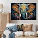 Bungalow Rose Teal Elephant Legacy On Canvas 3 Pieces Print Metal in Blue/Green/Yellow | 32 H x 48 W x 1 D in | Wayfair