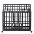 Tucker Murphy Pet™ Heavy Duty Dog Cage Pet Crate w/ Roof & Window On Roof, Metal in Black | Wayfair 75F0FC5B884348AB8FF89F5D8F07CF68