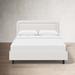 Birch Lane™ Lauren Upholstered Platform Bed Metal in Gray/Brown | 43 H x 57 W x 78 D in | Wayfair 90FC77BB8D0042E4B0D57C1D95E0479F