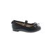 Cat & Jack Dress Shoes: Slip-on Chunky Heel Casual Black Print Shoes - Kids Girl's Size 5