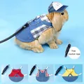 Simpatico coniglietto gilet imbracatura guinzaglio esterno Set abbigliamento coniglio vestito piccolo animale domestico furetto criceto piccoli animali vestiti per camminare