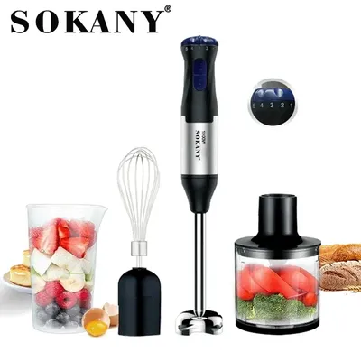 Houselin 1000W Kitchen Immersion Blender, 4-In-1 Stainless Steel Handheld Blender Stick Mixer