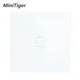 Minitiger White Luxury Crystal Glass Panel 1 Gang 1 Way Touch Switch EU standard 1 Gang Wall Touch