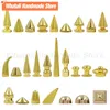 5-50 teile/satz Gold Kugel Nieten Für Leder Handwerk Nieten und Spikes Kleidung Dornen Patch Zu Schuhe Punk Kleidungsstück mit Schraube