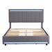 Full Size Upholstered Bed with LED Light and 4 Drawers