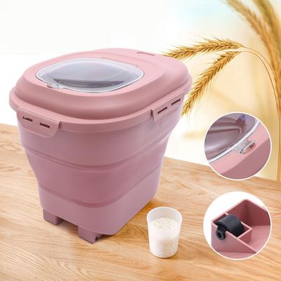 Folding 25KG Rice Dispenser Kitchen Storage Container