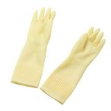 38/45cm Kitchen Clean Gloves Waterproof Long Sleeve Gloves Rubber Latex Gloves for Dishewashing Long Sleeve Gloves Rubber Latex Waterproof 38/45cm Gloves For Dishewashing M White 38CM