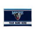 Rico Industries NCAA Maine Black Bears Personalized - Custom 3 x 5 Banner Flag - Made in The USA - Indoor or Outdoor DÃ©cor