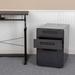 Ergonomic 3-Drawer Mobile Locking Filing Cabinet Storage Organizer-Black