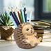 TERGAYEE Pen Pencil Holder with Cell Phone Stand Resin Hedgehog Shaped Desk Storage Organizer with Cell Phone Stand Cute Desk Accessories Home Office Decoration Christmas Gift