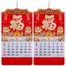 2 Pcs Calendars 2024 Desk Calendar Hanging Calendar Dragon Year Calendar Chinese Fu Decoration