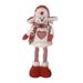 Christmas Decorations Standing Plush Figurine Telescopic Spring Legs Snowman/Reindeer Elk/Santa Claus with Adjustable Legs Xmas Party Ornament Holiday Doll Toy Gift