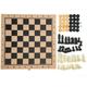 LIZEALUCKY 3 in 1 Chess Board Sets 3 in 1 Classic Wooden Chessboard Game Wooden Chess Checkers Backgammon Folding Portable Interactive Chess Board Toy Puzzle Educational Gift [M ]