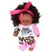 LIZEALUCKY Lifelike Reborn Black Girl Realistic Newborn Baby Dolls That Look Real African American Reborn Baby Doll with Soft Body for Kids Age 3 4 5 6 7[Q8-046C]