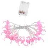 3 Meters 20 Bulbs Flamingo String Lights Exquisite Holiday Decoration Lights Battery Box String Lights(Pink)