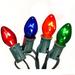 25 Count C7 Multi Color Transparent Light Set - Vibrant C7 Bulbs for Indoor and Outdoor Holiday Lighting