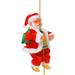 2024 New Electric Chimney Climbing Santa Claus Musical Toys Climbing Santa On Rope Santa Claus Climbing Rope Ladder Climb Chimney Electric Climbing Ladder Rope