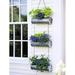 Galvanized Triple Hanging Planter | 3 Tier Sturdy Metal Rustic Farmhouse Decorative Wall Planters For Indoor & Outdoor Succulents Flowers Herbs & Plants