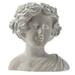 CC Home Furnishings Whitewash Goddess Bust Cement Planter - 9.5