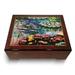 San Francisco Music Box Co. Monet Water Lilies High Gloss Burlwood Finish (Plays Waltz of the Flowers) Wooden Music Box Q-GM22007