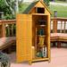 Outdoor Tool Storage Cabinet Wooden Fir Garden Shed With Single Storage Door