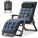 NAIZEA 3 in 1 Folding Chaise Lounge Chair with Cushion Adjustable 5-Position Outdoor Padded Camping Chair Supports up to 440lbs