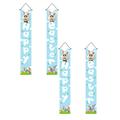 2 PCS Happy Easter Porch Banner Bunny Egg Rabbit Party Front Door Sign Wall Hanging Spring Decorations And Supplies For Home Office Farmhouse Holiday Decor Garden Flag Garden Decor Outdoor Decor