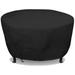 Eevelle Meridian Patio Round Table Cover with Marine Grade Fabric - Waterproof Outdoor Firepit Cover - Furniture Set Covers for Dining Table - Easy to Install - 25.5 H x 69 D Black