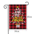 asjyhkr Christmas Tree Garden Flag Double Sided Plaid Christmas Tree Winter Snowflake Vertical Garden Yard Flags House Flag Banner for Holiday Outdoor Decorations