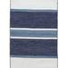 Sorrento Indoor/Outdoor Hand Woven Polyester Handmade Area Rug - Transitional Geometric Casual Colorful (Boat Stripe Navy) (2 X 8 )