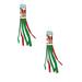 2 PCS Christmas Windsock Flag Windsock Outdoor Hanging Decoration For Front Yard Patio Garden Party Garden Flag Garden Decor Outdoor Decor Garden Supplies