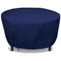 Eevelle Meridian Patio Round Table Cover with Marine Grade Fabric - Waterproof Outdoor Firepit Cover - Furniture Set Covers for Dining Table - Easy to Install - 30 H x 80 D Navy