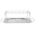 LIZEALUCKY Grill Stainless Steel Chicken Grill Roast Chicken Tray Chicken Drumstick Grill With Drip Pan Stainless Steel Grill Grill Accessories