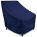 Eevelle Meridian High Back Patio Chair Cover Marinex Marine Grade Fabric Durable 600D Polyester - Outdoor Lawn Furniture Chair Covers - Weather Protection - 36 H x 36 W x 37 D - Navy