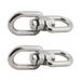 2PCS Stainless Steel Hanging Basket Spinners Swivel Hook Smooth Hanging Plants Pot Wind Chimes Bird Feeder (6mm-304)