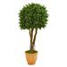 Nearly Natural 50? Boxwood Artificial Topiary Tree in Terracotta Planter UV Resistant (Indoor/Outdoor)