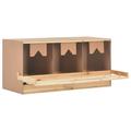 vidaXL Chicken Laying Nest 3 Compartments 37.8 x15.7 x17.7 Solid Pine Wood
