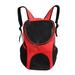 LIZEALUCKY 4 Colors Outdoor Cat Dog Puppy Pet Backpack Pet Going Backpacks Breathable Mesh Backpack for Small Dogs Cat Puppies[red]