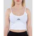 Alpha Industries Basic Crop SL Ladies Top, white, Size XL for Women