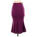 ASOS Formal Midi Skirt Calf Length: Purple Bottoms - Women's Size 4