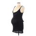 Ingrid + Isabel Casual Dress - Bodycon Plunge Sleeveless: Black Print Dresses - Women's Size Medium Maternity