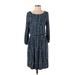 Apt. 9 Casual Dress: Blue Tweed Dresses - Women's Size Small