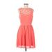 Xhilaration Casual Dress - A-Line: Orange Solid Dresses - Women's Size Medium