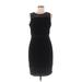 Marc New York Andrew Marc Cocktail Dress - Sheath: Black Solid Dresses - Women's Size Medium