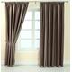 HOMESCAPES Purple and Beige Pencil Pleat Curtain Pair, Traditional Striped Design - Width 228 x Drop 228 cm (90 x 90 Inch)